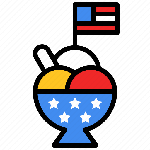 America, food, ice cream, ice cream cup, sundae, sweets icon - Download on Iconfinder