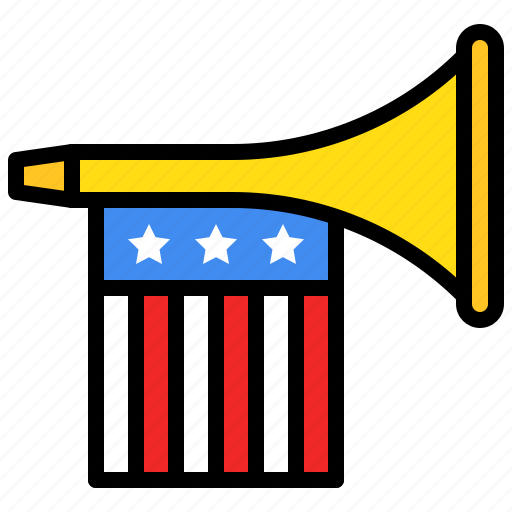 America, country, instrument, music, trumpet, usa icon - Download on Iconfinder