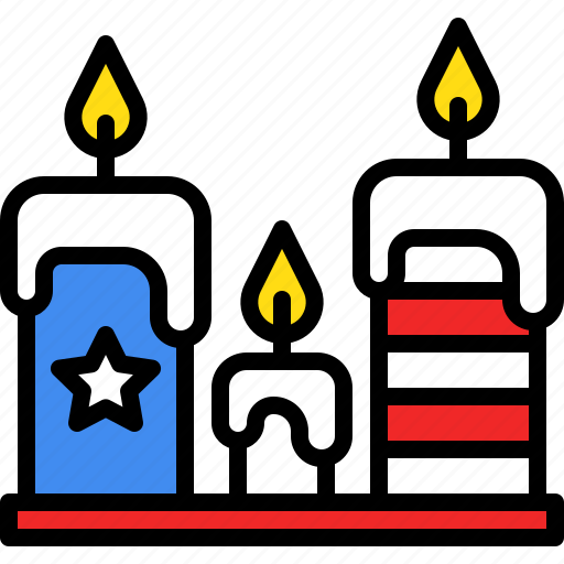 America, candles, fire, light, party icon - Download on Iconfinder