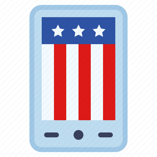 America, flag, mobile, phone, technology, usa icon - Download on Iconfinder