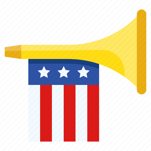 America, country, instrument, music, trumpet, usa icon - Download on Iconfinder