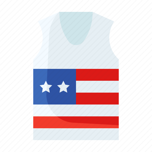 America, fashion, shirt, sleeveless, usa icon - Download on Iconfinder