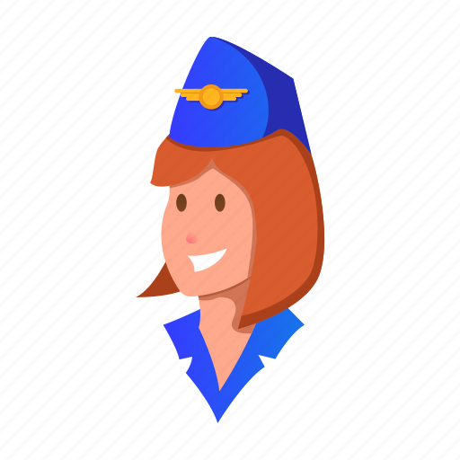 Avatar, girl, image, photo, service, stewardess, uniform icon - Download on Iconfinder