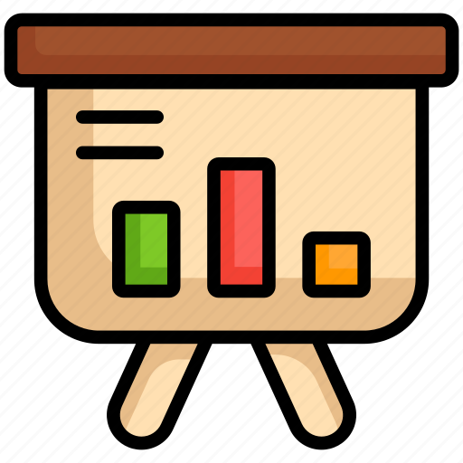White board, data, bar chart, graph, document, analytics icon - Download on Iconfinder