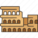 colosseum, rome, arena, historical, architecture
