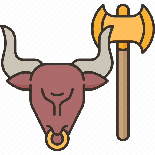 Minotaur, bull, man, monster, roman icon - Download on Iconfinder