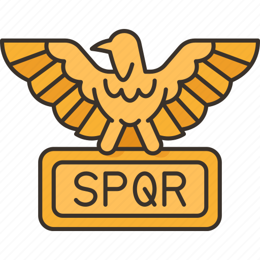 Spqr, roman, empire, eagle, heraldic icon - Download on Iconfinder