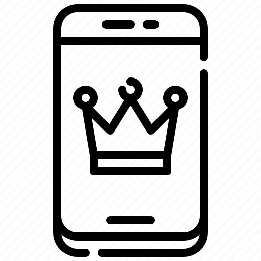 Crown, king, app, smartphone, communications icon - Download on Iconfinder
