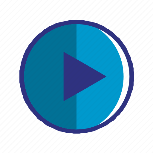 Blue, play, media, multimedia, player, video icon - Download on Iconfinder