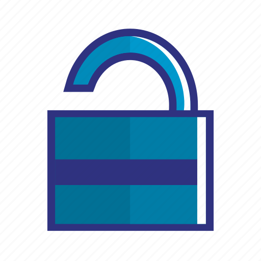 Blue, unsecurity, approved, ok, unclock icon - Download on Iconfinder