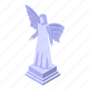 angel, statue, isometric