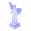 angel, statue, isometric 