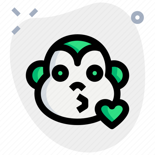 Monkey, kiss, emoticons, animal icon - Download on Iconfinder