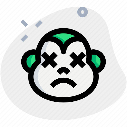Monkey, sad, death, emoticons, animal icon - Download on Iconfinder