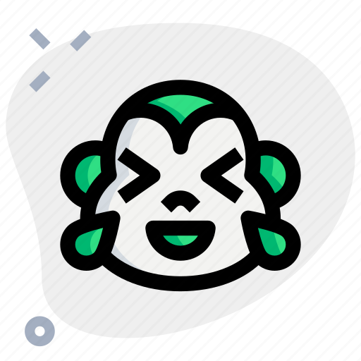 Monkey, tears, of, joy, emoticons, animal icon - Download on Iconfinder