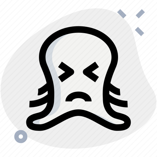 Octopus, frowning, squinting, emoticons, animal icon - Download on Iconfinder