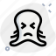 octopus, frowning, squinting, emoticons, animal 