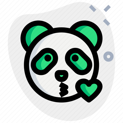 Panda, blowing, a, kiss, emoticons, animal icon - Download on Iconfinder