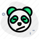 panda, closed, eyes, confused, emoticons, animal