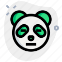 panda, closed, eyes, emoticons, animal