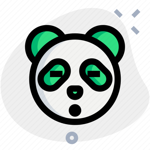 Panda, closed, eyes, shock, emoticons, animal icon - Download on Iconfinder
