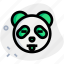 panda, closed, eyes, tongue, emoticons, animal 