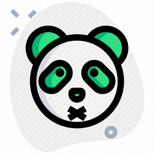 Panda, closed, mouth, emoticons, animal icon - Download on Iconfinder