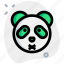 panda, closed, mouth, emoticons, animal 
