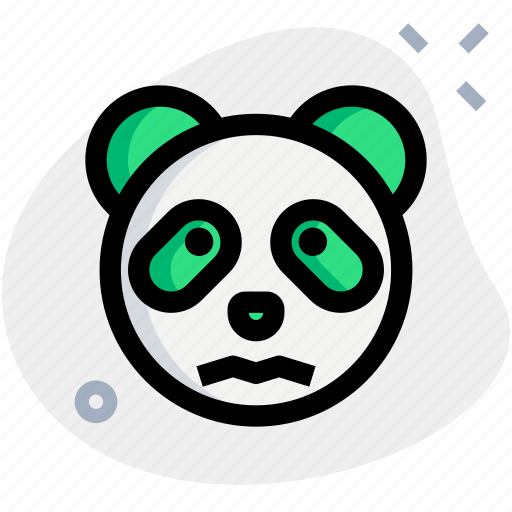 Panda, confounded, open, eyes, emoticons, animal icon - Download on Iconfinder