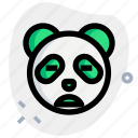 panda, frowning, open, mouth, closed, eyes, emoticons, animal