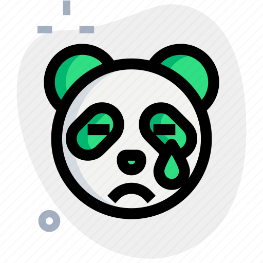 Panda, sad, tear, emoticons, animal icon - Download on Iconfinder