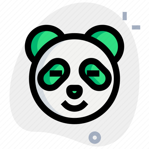 Panda, smiling, closed, eyes, emoticons, animal icon - Download on Iconfinder