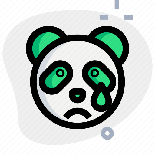 Panda, tear, emoticons, animal icon - Download on Iconfinder