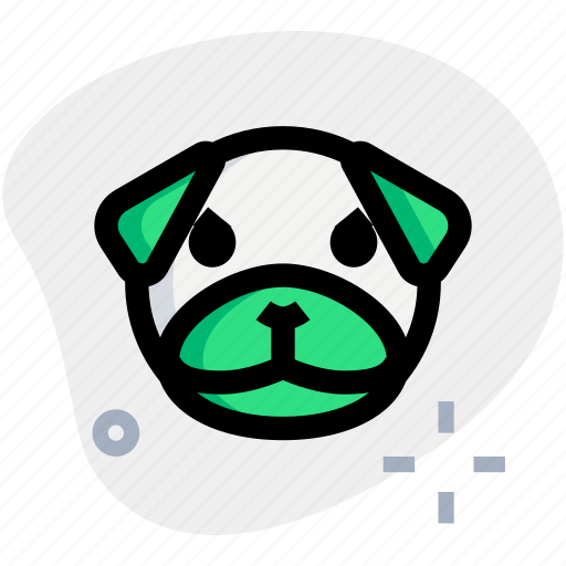 Pug, pouting, emoticons, animal icon - Download on Iconfinder