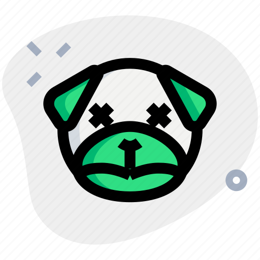 Pug, sad, death, emoticons, animal icon - Download on Iconfinder