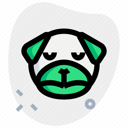 Pug, sad, emoticons, animal icon - Download on Iconfinder