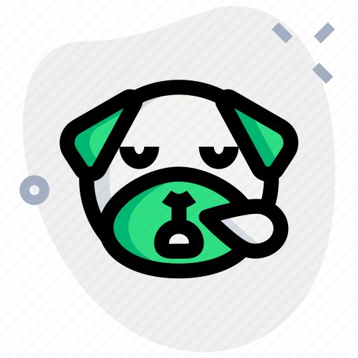 Pug, sleep, snoring, emoticons, animal icon - Download on Iconfinder