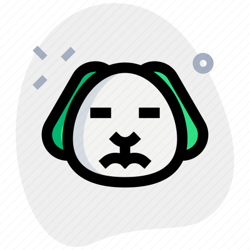 Puppy, sad, closed, eyes, emoticons, animal icon - Download on Iconfinder