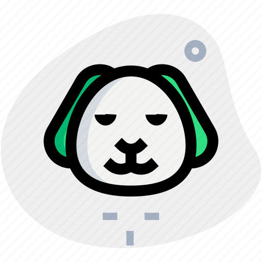 Puppy, smiling, closed, eyes, emoticons, animal icon - Download on Iconfinder