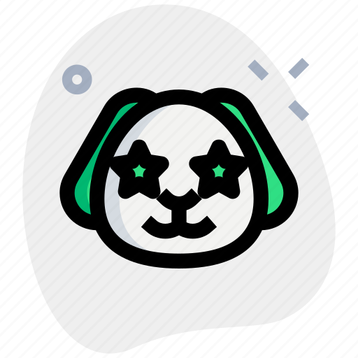 Puppy, star, struck, emoticons, animal icon - Download on Iconfinder