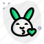 rabbit, blowing, a, kiss, emoticons, animal 