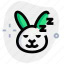 rabbit, sleeping, emoticons, animal