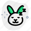 rabbit, sleeping, emoticons, animal 