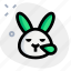 rabbit, snoring, emoticons, animal 