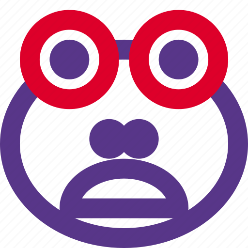 Frog, frowning, open, mouth, emoticons, animal icon - Download on Iconfinder