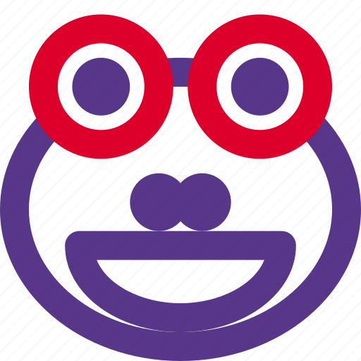 Frog, grinning, open, eyes, emoticons, animal icon - Download on Iconfinder
