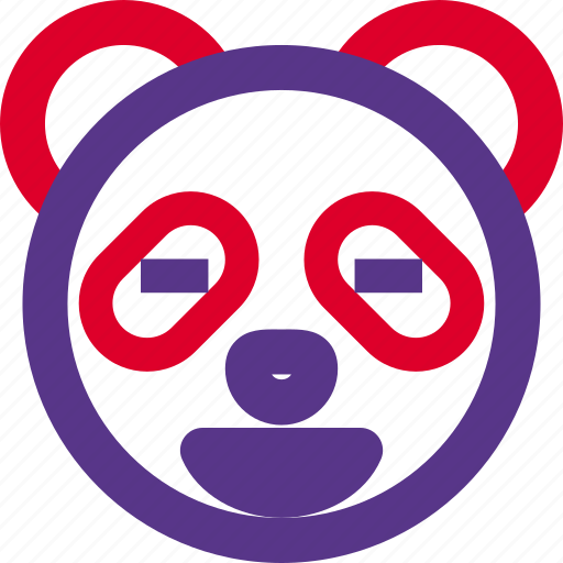 Panda, closed, eyes, grinning, emoticons, animal icon - Download on Iconfinder