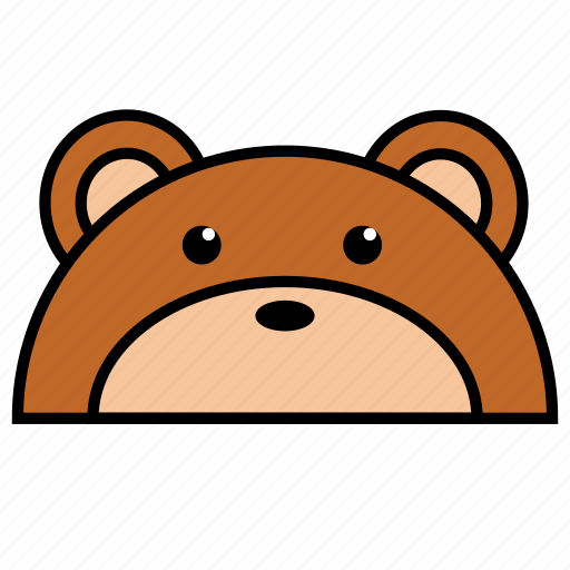 Animal, bear, binatang, ikon, rounded, warna icon - Download on Iconfinder
