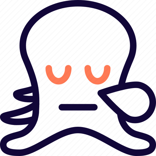Octopus, snoring, animal, emoticon icon - Download on Iconfinder