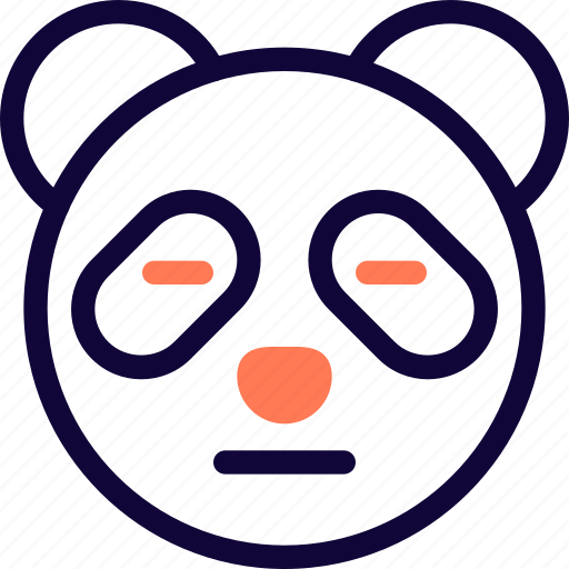 Panda, closed eyes, animal, emoticon icon - Download on Iconfinder
